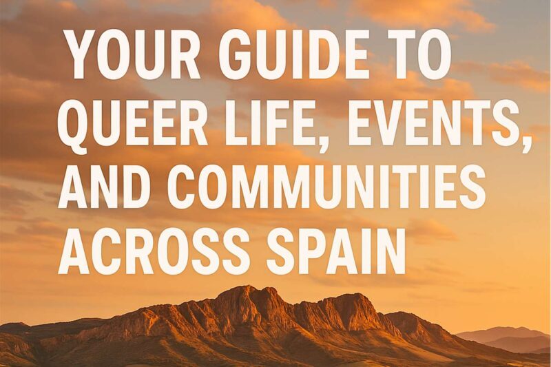 Queer Life Text over Mountain Range
